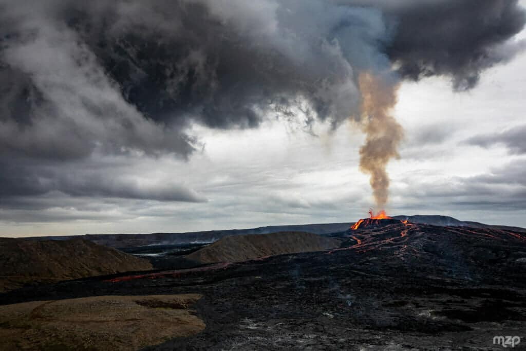 Sopka Fagradalsfjall na Islande