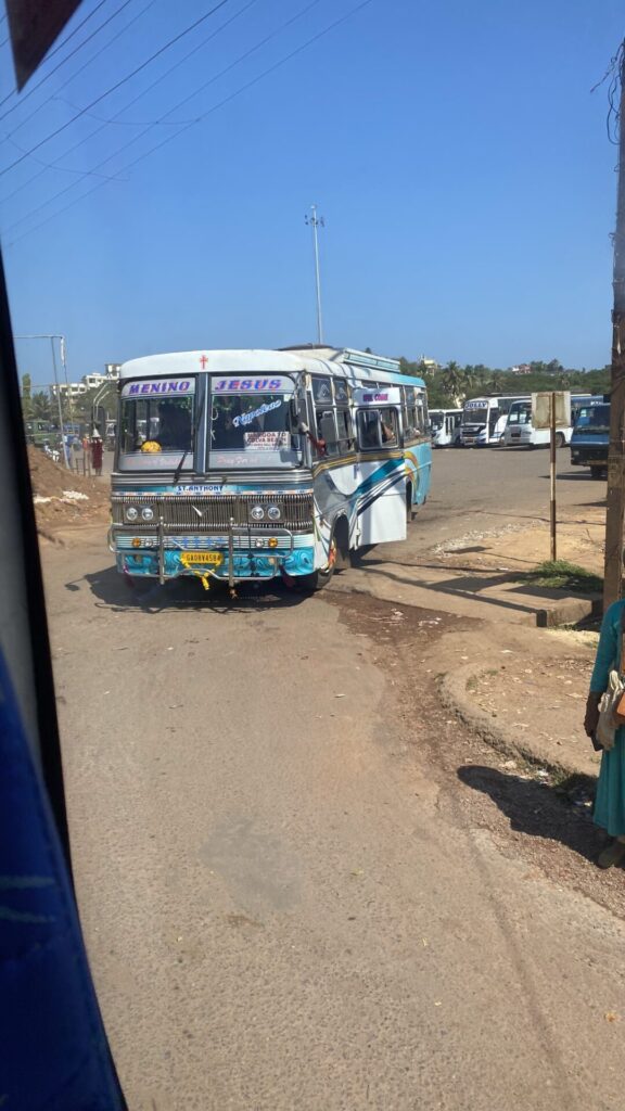 Typical local non-AC bus in Goa