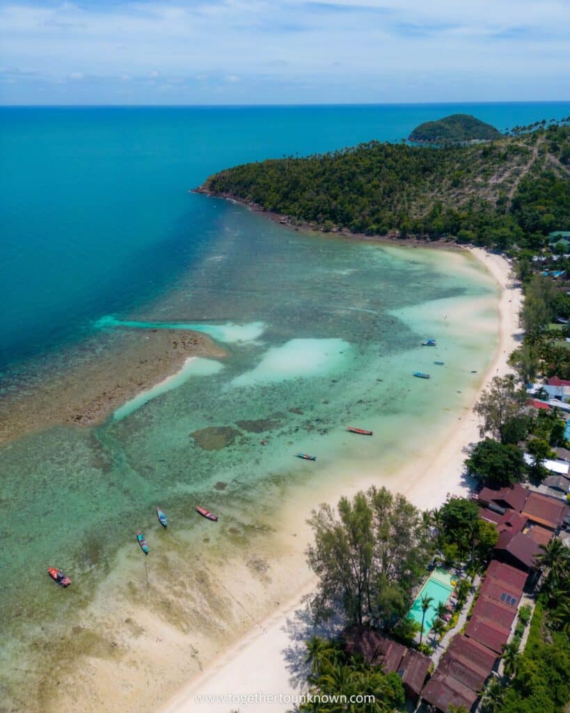 Best beaches on Koh Phangan - Haad Salad drone